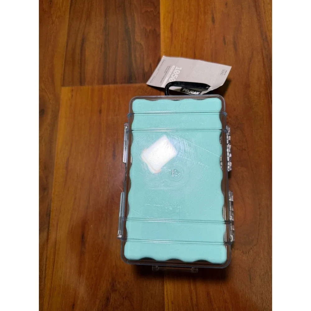 NWT Pelican 1050 Watertight Hard Micro Case Clear / Seafoam Waterproof